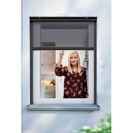 SCHELLENBERG Insektenschutzrollo für Fenster, 2 Farben, Aluminium, Fiberglasgewebe, Schrauben