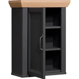 Mäusbacher Hängeschrank "Mali", grau (anthrazit matt, asteiche), B:45cm H:63cm T:25cm, Holzwerkstoff, Schränke, Hängeschrank Bad-Hängeschrank, Landhausstil, Breite 45 cm, Höhe 63 cm, Metallgriff
