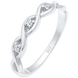 Elli DIAMONDS »Knoten Unendlich Diamant (0.045 ct.) 925er Silber«, Ringe Damen