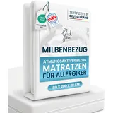 Glückstoff Premium Milbenbezug 180 x 200 cm weiß