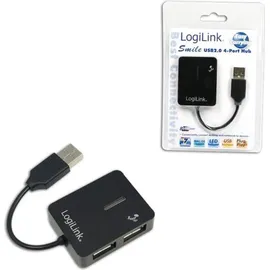 Logilink USB 2.0 Hub 4-Port Smile 4 Port Schwarz