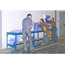 Simon Rack Arbeitstisch Holz/Metall 84,2x91x61 cm blau 1 Schublade