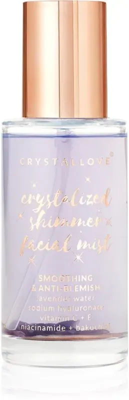 Crystallove Amethyst Shimmer Facial Mist Gesichtsspray zur Beruhigung der Haut 100 ml