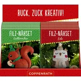 Coppenrath Verlag Filz-Nähset Weihnachts-Anhänger Eule Eichhörnchen