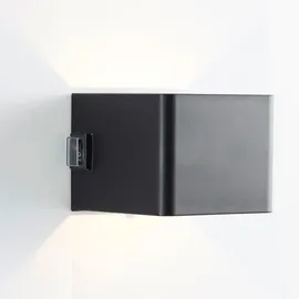 OTTO home Außenwandleuchte Akku schwarz B:10,3 cm H:8,0 cm 4 W 300 lm