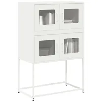 VidaXL Highboard Weiß 68x39x107 cm Stahl