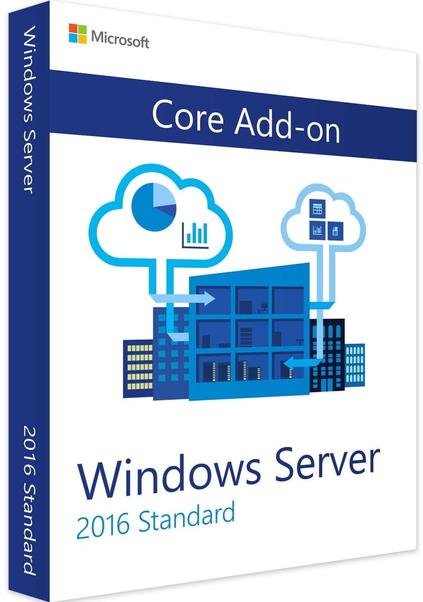 Microsoft Windows Server 2016 Standard extra licentie Core AddOn