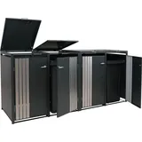 MCW Mülltonnenverkleidung O67 122 x 264 x 84 cm anthrazit