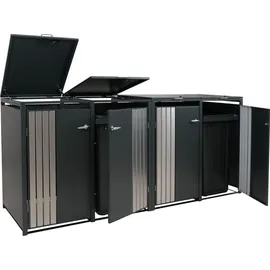 MCW Mülltonnenverkleidung O67 122 x 264 x 84 cm anthrazit