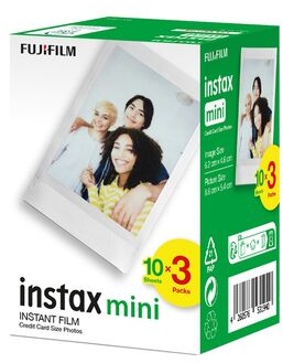 Fujifilm Instax Mini Film Dreierpack 3x10 Aufnahmen,