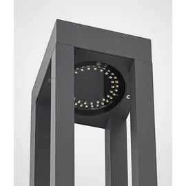ARCCHIO LED Außenleuchte Pollerleuchte Aluminium 90 cm grau