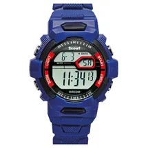 Scout The Digi 280308001 Gehäusefarbe Blau Silikonarmband Blau