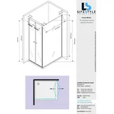 Glaszentrum Hagen 120x80x195 cm Apollon Eckduschkabine - Transparent