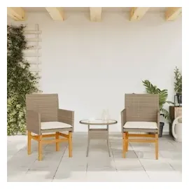 vidaXL Gartenstuhl 54 x 62 x 27 cm beige 2 St.