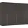 Rauch Drehtürenschrank MONTCLAR 301 x 223 x 60 cm Grau/Schwarz