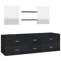 vidaXL Badmöbel-Set 5-tlg. Schwarz
