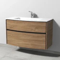 Sanipa Waschtischunterschrank „Twiga“ 1015 × 605 × 459 mm in Eiche Kansas, ohne Beleuchtung