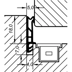 PRIMO Überschlagdichtung EV 5855 - Kunststoff braun