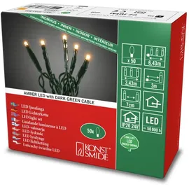 Konstsmide LED Lichterkette 50 LED 50 LED, bernstein