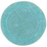 Homescapes Badematte, Hellblau, Textil, Uni, Rund, 80x80 cm, Badtextilien, Badematten