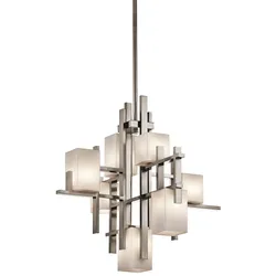 Kronleuchter City Lights mit 7 Lichtern, klassisches Zinn