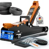 Tarpofix® Wagenheber 2,5t hydraulisch (85-380 mm Hubhöhe) | Premium Rangierwagenheber 2,5 t mit sanftem Hydraulikhub | Hydraulischer Wagenheber flach für SUV & tiefergelegte Autos | Orange