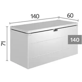 Biohort StyleBox 140 140 x 60 x 71 cm Silber-Metallic