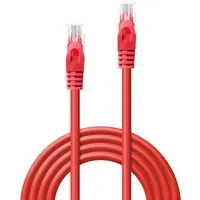 Lindy 48180 0.3m Cat.6 U/UTP Netzwerkkabel, Rot