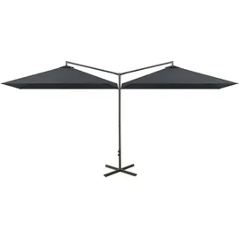 vidaXL Doppel-Sonnenschirm 600 x 300 cm Anthrazit