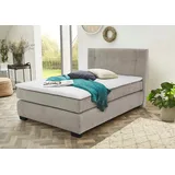 Jockenhöfer Boxspringbett »Family, inklusive 7-Zonen-TTFK-Matratzen und Kaltschaumtopper«, erhältlich in den Breiten 120,140 & 180cm, beige 403/07, , 19045418-0 Luxus-Microfaser flauschig,