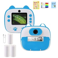 Kind Ja Spielzeug-Kamera Kreative Kinderkamera, Kinder Kamera, Sofortbildkamera, 2 Zoll 1080P Digital Kinderkamera blau
