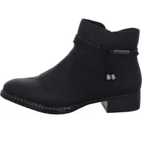 Rieker Cowboy Stiefelette, Westernstiefelette, Stiefelette mit Zierbänder, schmale Form Rieker schwarz