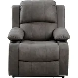 Atlantic Home Collection Relaxsessel »Cicero« mit Relaxfunktion, Federkern und Getränkehalter, grau