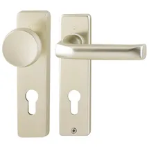 HOPPE Kurzschildgarnitur London 54/227K/202KP/AP/113 Alu.F2 PZ Wechselgrt.