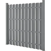 [neu.holz] WPC Gartenzaun 180 x 180 cm grau