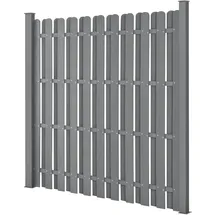 [neu.holz] WPC Gartenzaun 180 x 180 cm grau