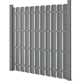 [neu.holz] WPC Gartenzaun 180 x 180 cm grau