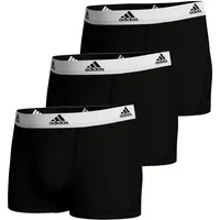 adidas Herren Multipack (3pk) und Active Flex Cotton Trunk Boxershort (6 Pack) Unterwäsche, Black XXL