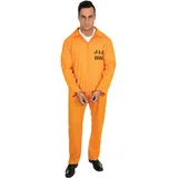 P'TIT CLOWN - Amerikanischer Gefangener - Kostüm für Erwachsene - Perfekt für Karneval, Kostümpartys und Motto-Events - Polyester - Handschellen nicht inbegriffen (S-M)