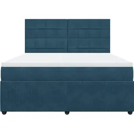 vidaXL Boxspringbett 180 x 200 cm Blau