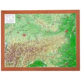 georelief Vertriebs GbR Relief Österreich 1:1,6 MIO mit Holzrahmen