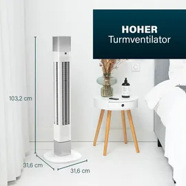 Princess 103 cm Turmventilator Weiß