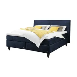 RUF Boxspringbett  Aurelia ¦ blau ¦ Maße (cm): B: 210 H: 114