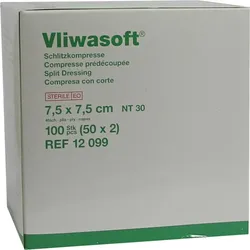 Vliwasoft Schlitzkompresse 7.5x7.5cm 100 ST