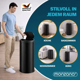 monzana Mülleimer 40 l Schwarz