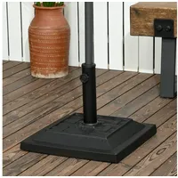 Outsunny Schirmständer Metall Schwarz