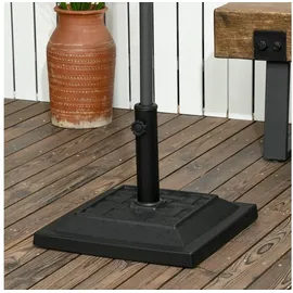 Outsunny Schirmständer Metall Schwarz