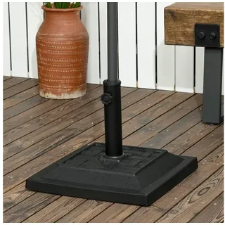 Outsunny Schirmständer Metall Schwarz