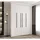 abiks möbel Drehtürenschrank COMO 170 x 245,5 x 50 cm Schwarz/Weiß