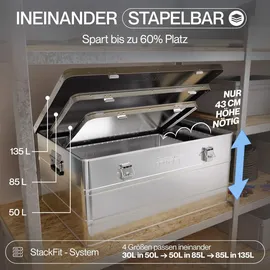 Trucky Aluminium Aufbewahrungsbox 50 l 1-tlg. silber